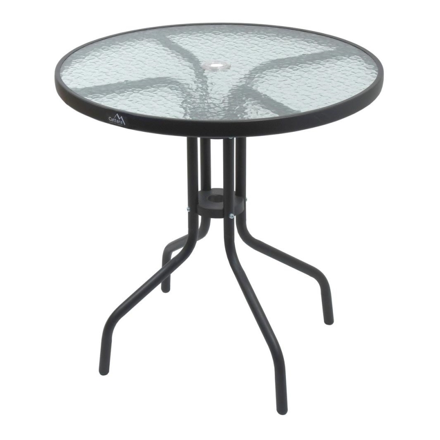 Mesa de jardim d. 70 cm preto