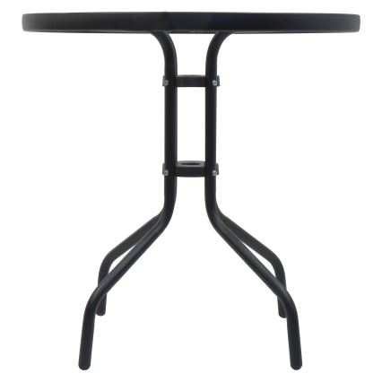 Mesa de jardim d. 70 cm preto