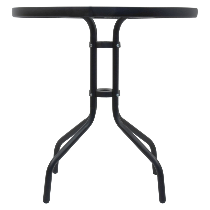 Mesa de jardim d. 70 cm preto