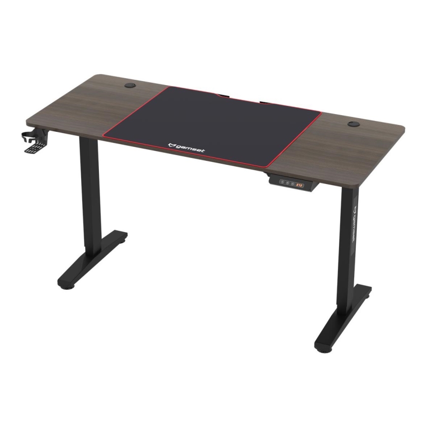 Mesa de jogo ajustável em altura CONTROL 140x60 cm castanho/preto