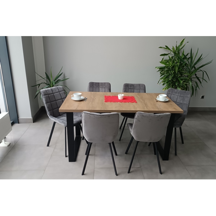 Mesa de refeição dobrável COLIN carvalho