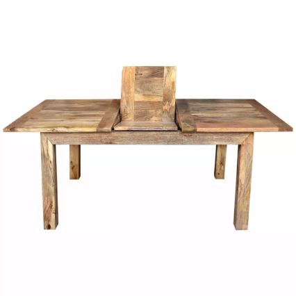 Mesa de refeição dobrável HINA 180x90 cm madeira maciça/mangueira