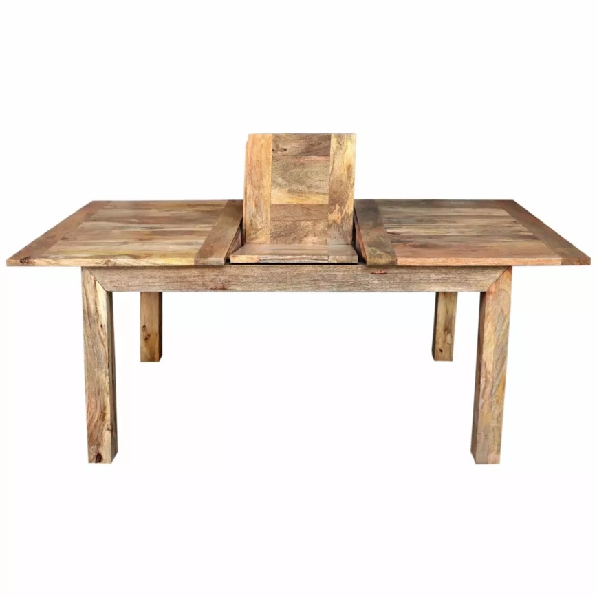 Mesa de refeição dobrável HINA 180x90 cm madeira maciça/mangueira