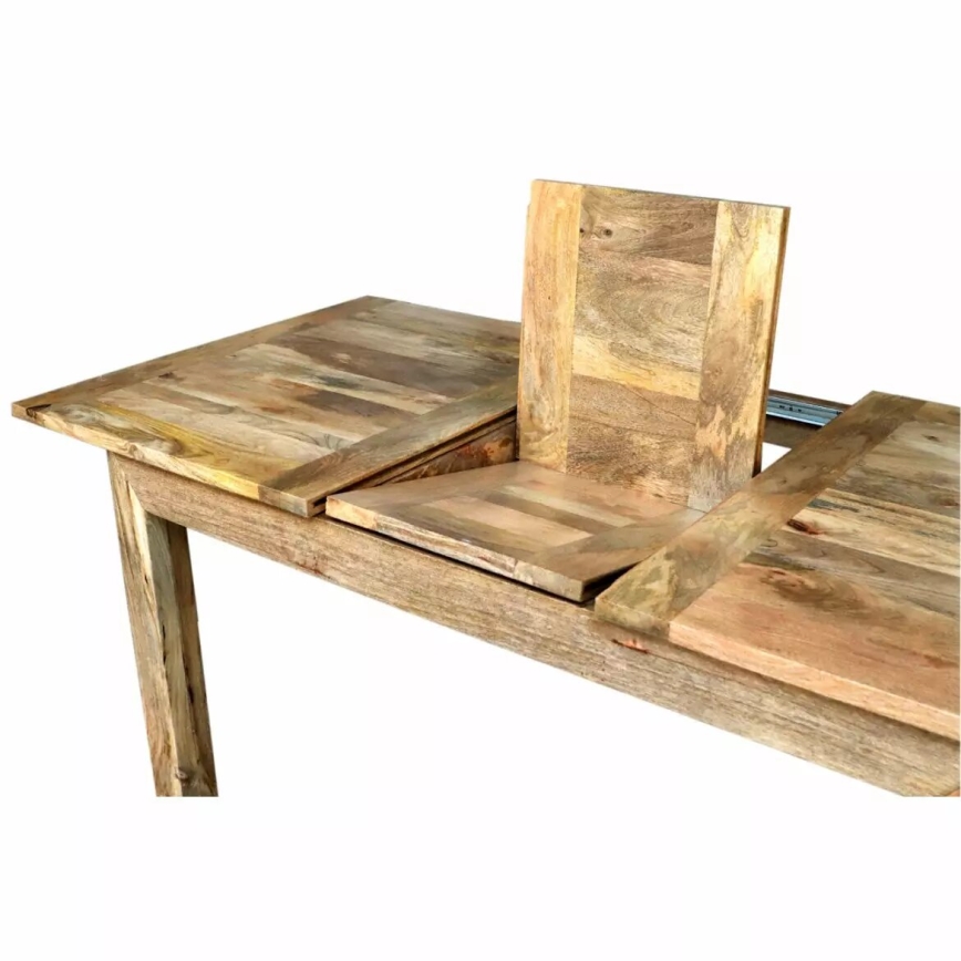 Mesa de refeição dobrável HINA 180x90 cm madeira maciça/mangueira