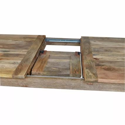 Mesa de refeição dobrável HINA 180x90 cm madeira maciça/mangueira