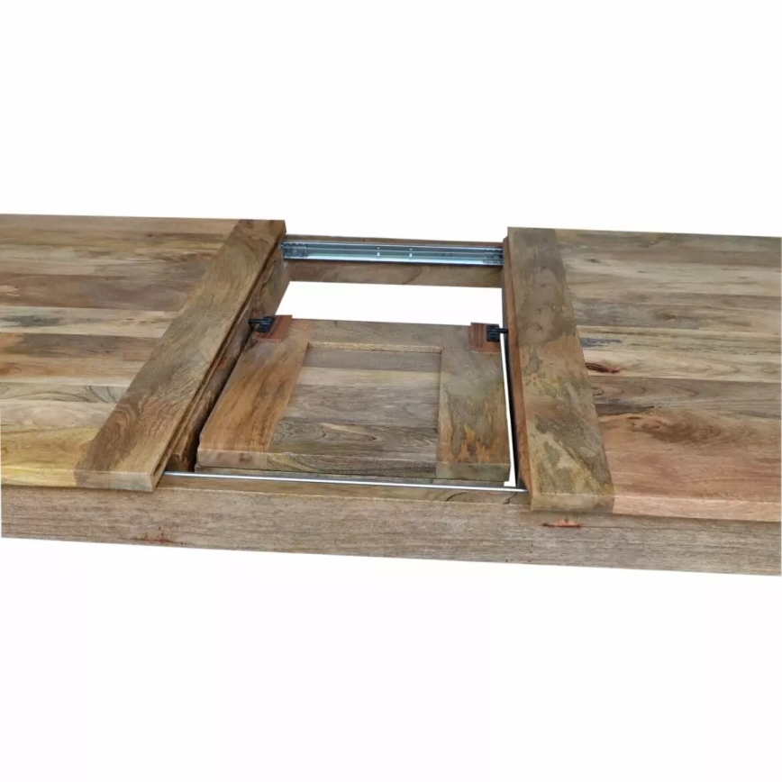 Mesa de refeição dobrável HINA 180x90 cm madeira maciça/mangueira