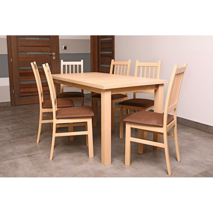 Mesa de refeição dobrável LIAM carvalho sonoma