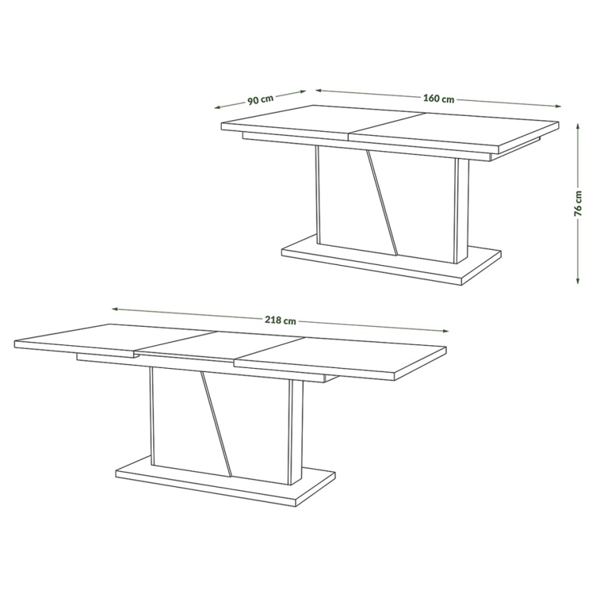 Mesa de refeição dobrável NINO branco