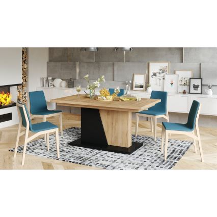 Mesa de refeição dobrável NINO carvalho/preto