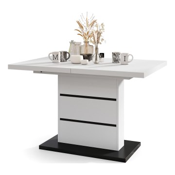 Mesa de refeição dobrável PAOLO branco/preto