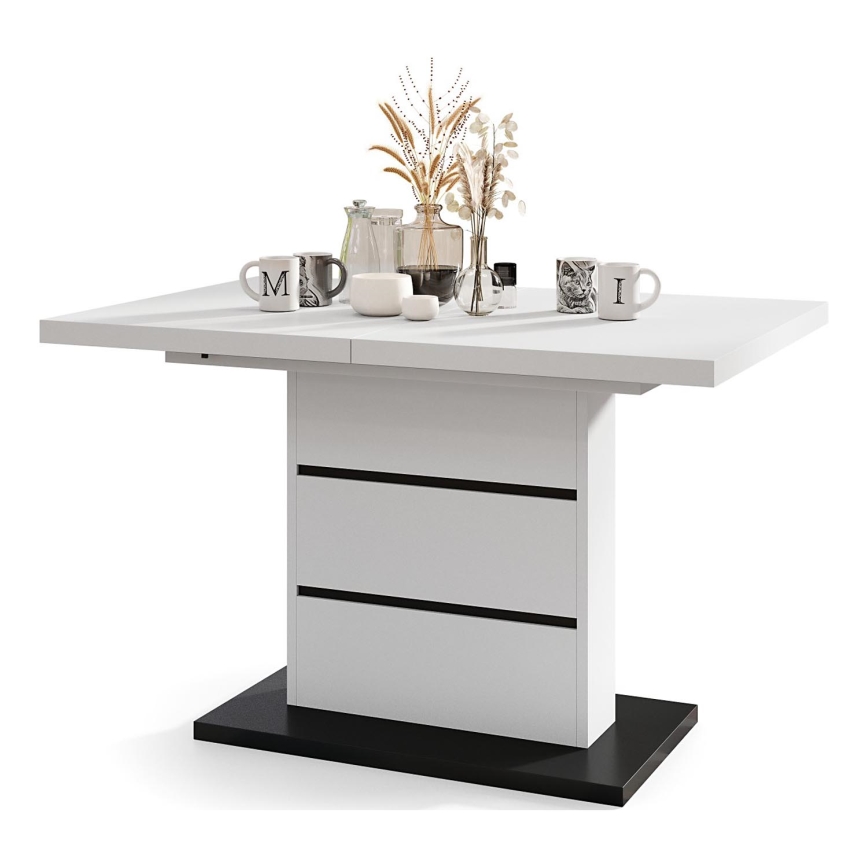 Mesa de refeição dobrável PAOLO branco/preto