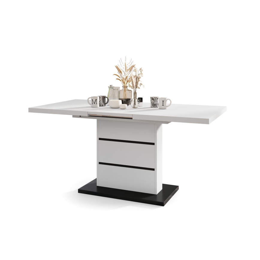 Mesa de refeição dobrável PAOLO branco/preto