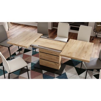 Mesa de refeição dobrável PAOLO carvalho/preto