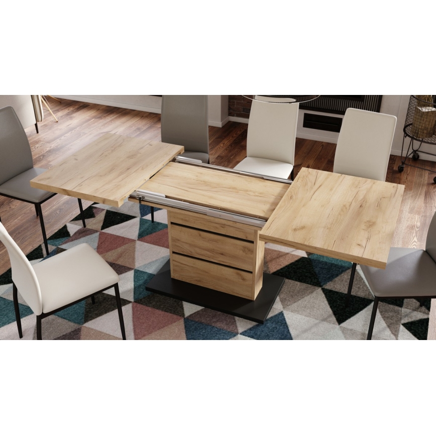 Mesa de refeição dobrável PAOLO carvalho/preto
