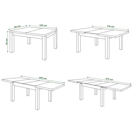 Mesa de refeição dobrável RALF branco