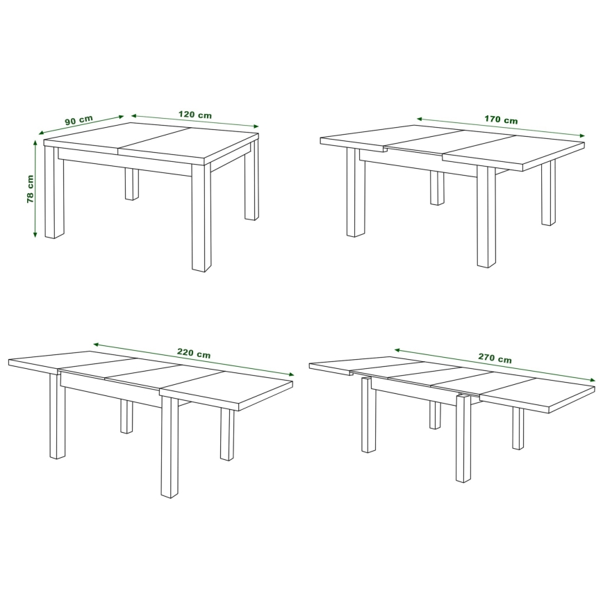 Mesa de refeição dobrável RALF branco