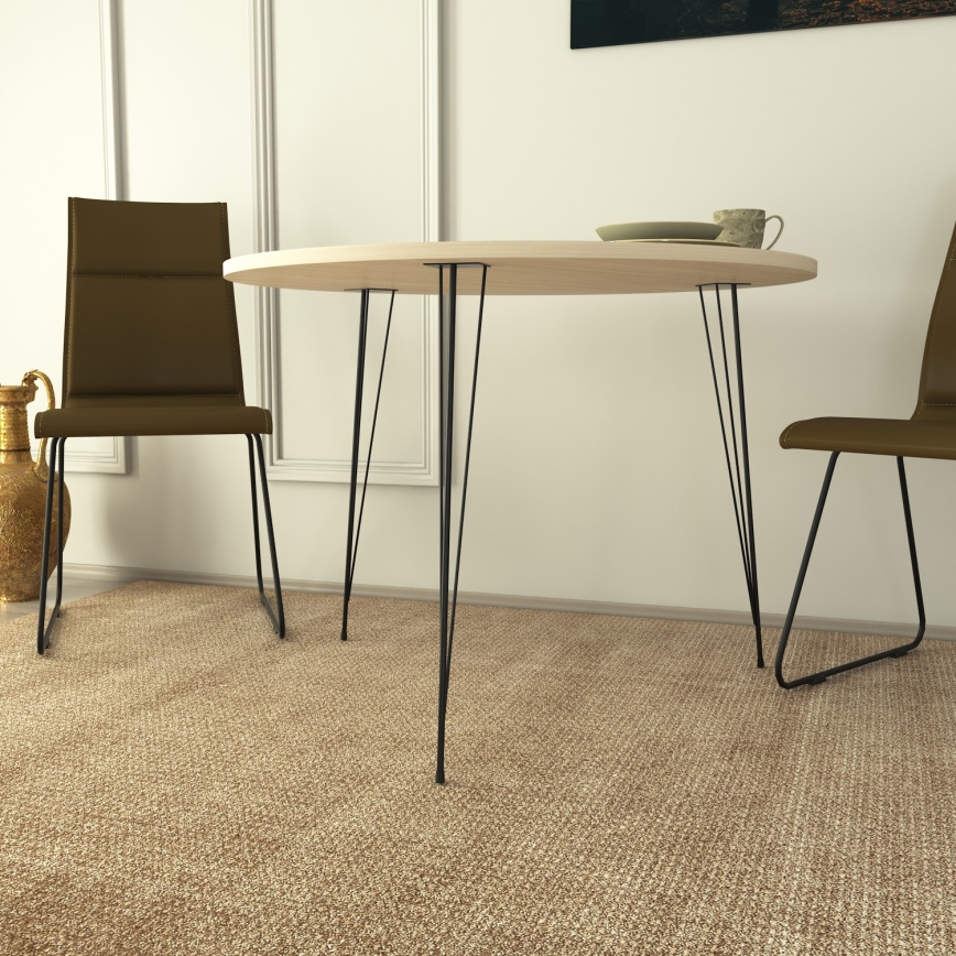 Mesa de refeição SANDALF 75x90 cm bege/preto