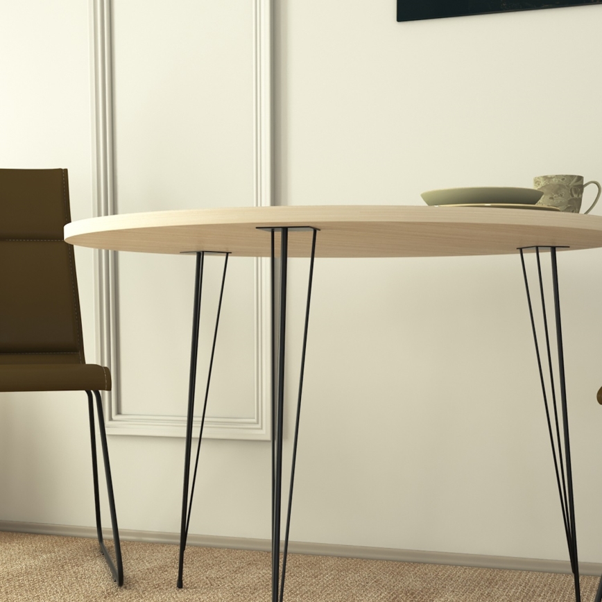 Mesa de refeição SANDALF 75x90 cm bege/preto
