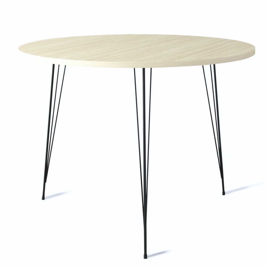 Mesa de refeição SANDALF 75x90 cm bege/preto
