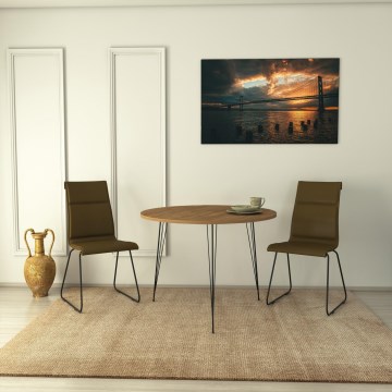 Mesa de refeição SANDALF 75x90 cm castanho