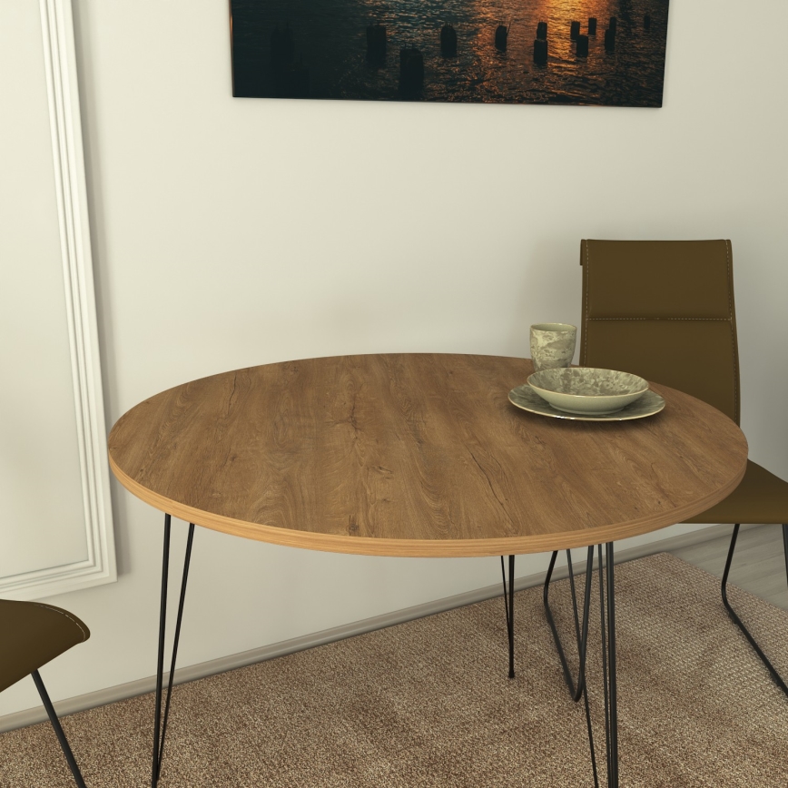 Mesa de refeição SANDALF 75x90 cm castanho