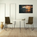 Mesa de refeições SANDALF 75x90 cm branco/preto