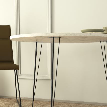 Mesa de refeições SANDALF 75x90 cm branco/preto