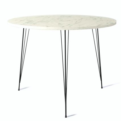 Mesa de refeições SANDALF 75x90 cm branco/preto