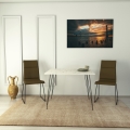 Mesa de refeições SANDALF 75x90 cm branco/preto
