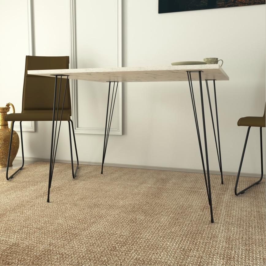 Mesa de refeições SANDALF 75x90 cm branco/preto