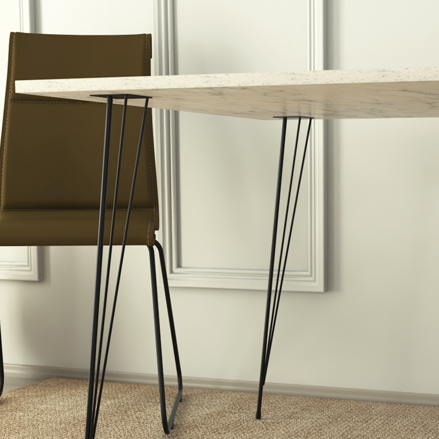 Mesa de refeições SANDALF 75x90 cm branco/preto