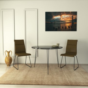 Mesa de refeições SANDALF 75x90 cm preto