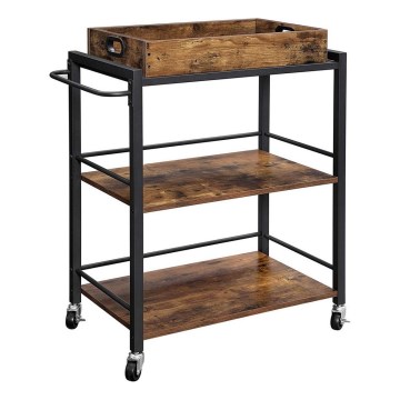Mesa de Servir MARGE castanha/preta