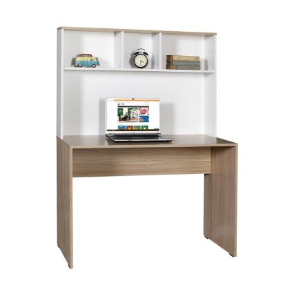 Mesa de trabalho 149x110 cm branco/castanho
