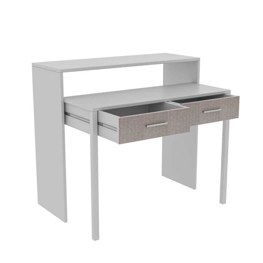 Mesa de trabalho 88x99 cm branco/ bege