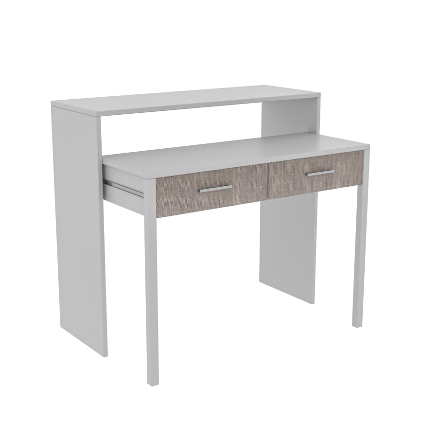 Mesa de trabalho 88x99 cm branco/ bege