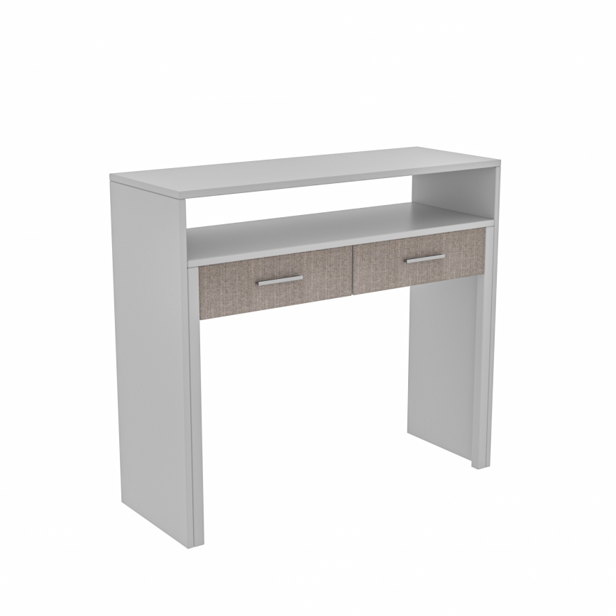 Mesa de trabalho 88x99 cm branco/ bege