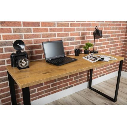 Mesa de trabalho BLAT 160x60 cm preto/castanho