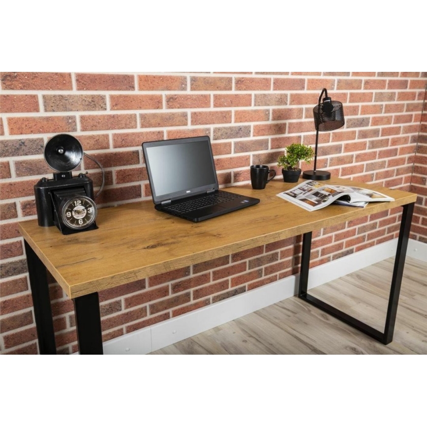 Mesa de trabalho BLAT 160x60 cm preto/castanho