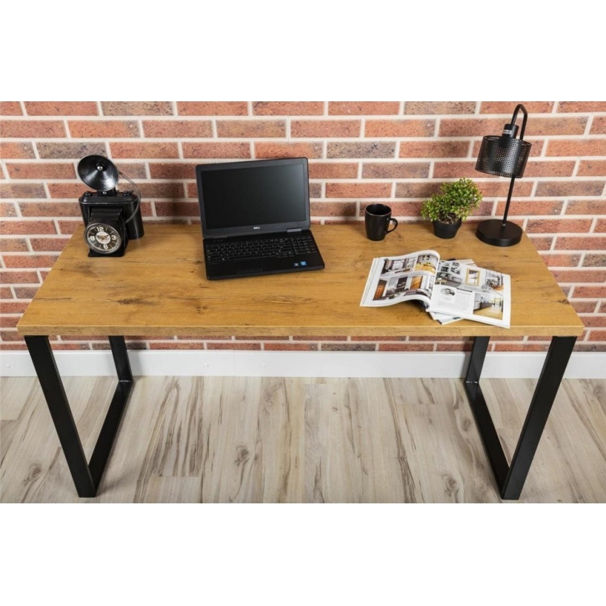 Mesa de trabalho BLAT 160x60 cm preto/castanho