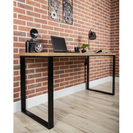 Mesa de trabalho BLAT 160x60 cm preto/castanho