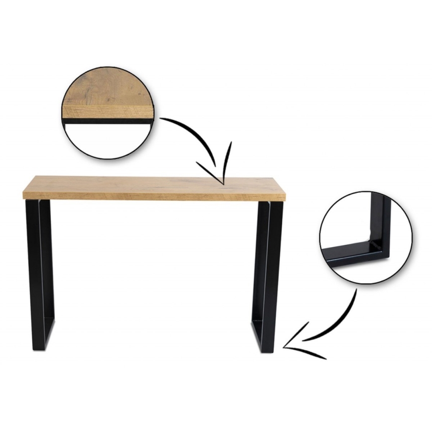 Mesa de trabalho BLAT 160x60 cm preto/castanho