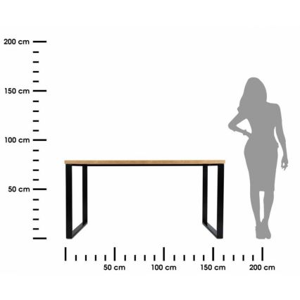 Mesa de trabalho BLAT 160x60 cm preto/castanho