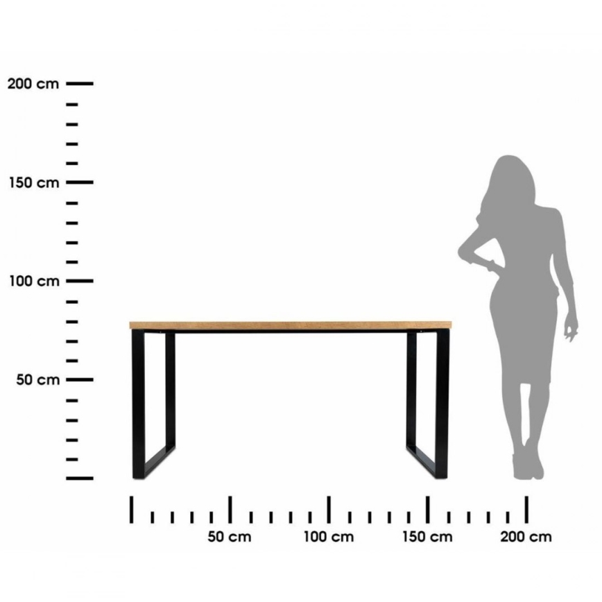 Mesa de trabalho BLAT 160x60 cm preto/castanho