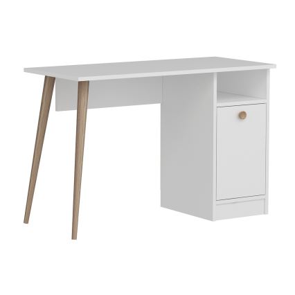 Mesa de trabalho CANNAS 110x74 cm branco/castanho