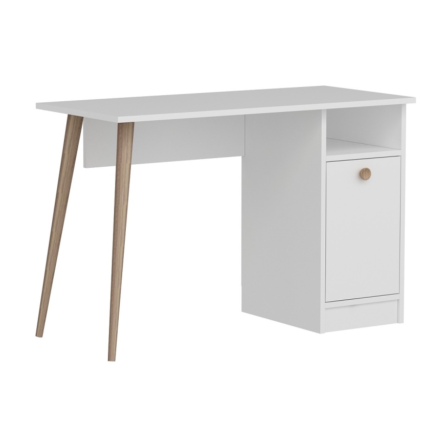 Mesa de trabalho CANNAS 110x74 cm branco/castanho