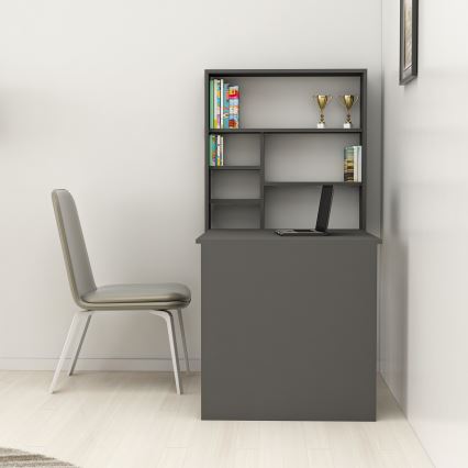 Mesa de trabalho com prateleira SEDIR 154,2x90 cm antracite
