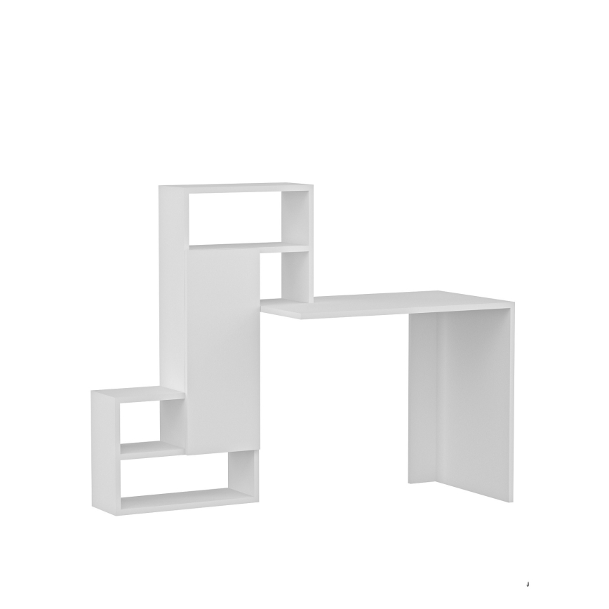 Mesa de trabalho com uma prateleira IRMAK 119x138,6 cm branco
