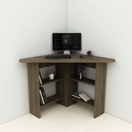 Mesa de trabalho CORNER 73,8x80 cm castanho