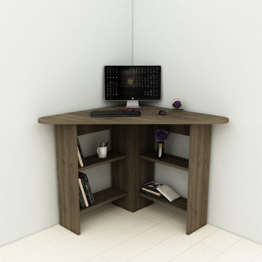 Mesa de trabalho CORNER 73,8x80 cm castanho